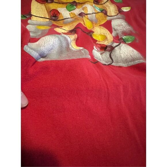 Vintage Y2K M&M’s Candy Christmas Holiday Lights Gildan Shirt Graphic Print Sz L - Picture 4 of 7